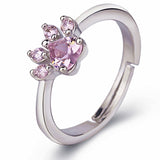 Rose Gold Paw Jewelry Set â€“ 4 Pieces with Zirconia Heart (Ring, Necklace, Earrings, Bracelet)