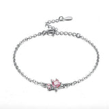 Rose Gold Paw Jewelry Set â€“ 4 Pieces with Zirconia Heart (Ring, Necklace, Earrings, Bracelet)