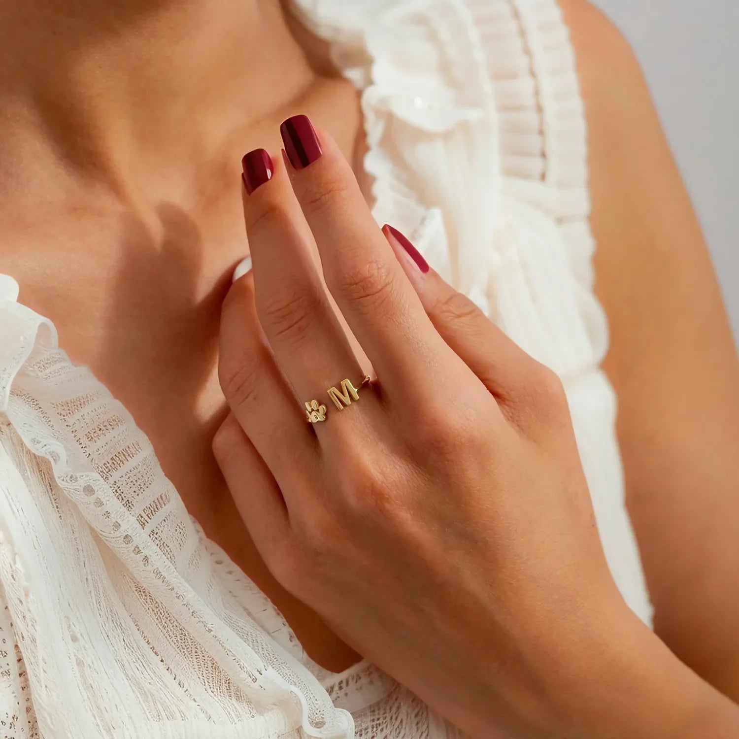 Personalisierter Haustier-Initial-Ring