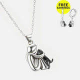 Hug Pendant Necklace with Bonus Earrings â€“ Limited Time Offer