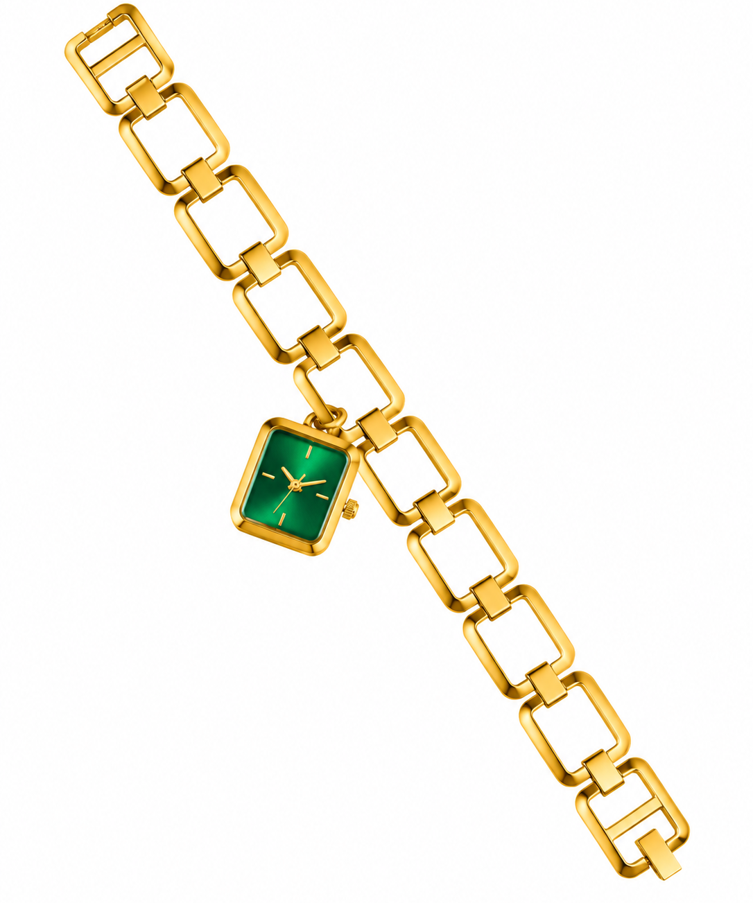 The Quadra - alloy chain-link bracelet analog watch