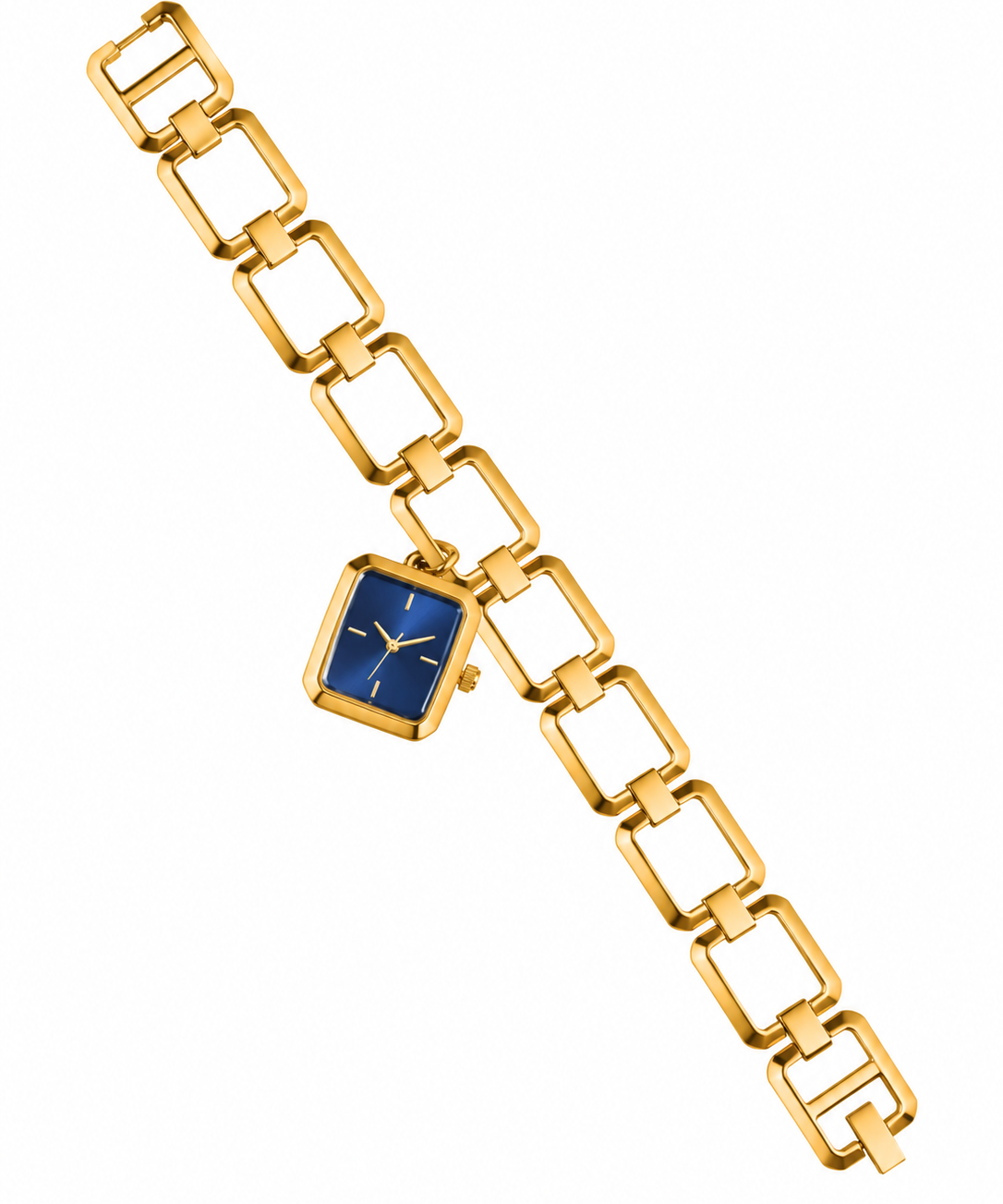 The Quadra - alloy chain-link bracelet analog watch