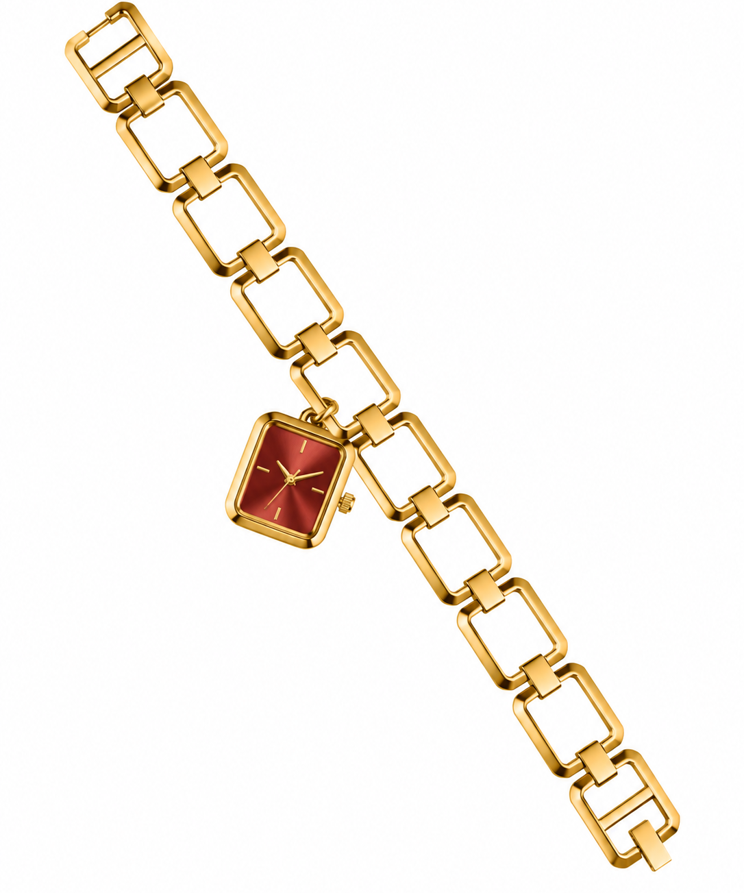 The Quadra - alloy chain-link bracelet analog watch
