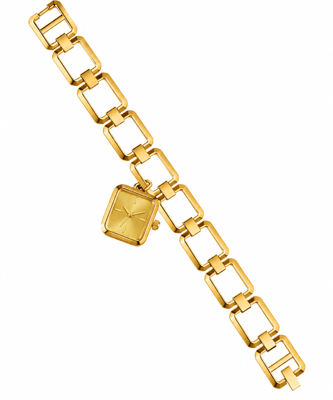 The Quadra - alloy chain-link bracelet analog watch