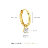 Larmes de Lune Stone Hoop Earrings | Gold