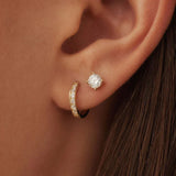 Dara Brillane Stone Earrings Set | Gold
