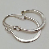 Lunar Halo Hoop Earrings | White Gold