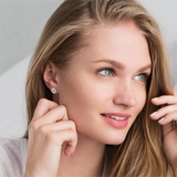 Moissanite Screw Back Earrings | White Gold 16k
